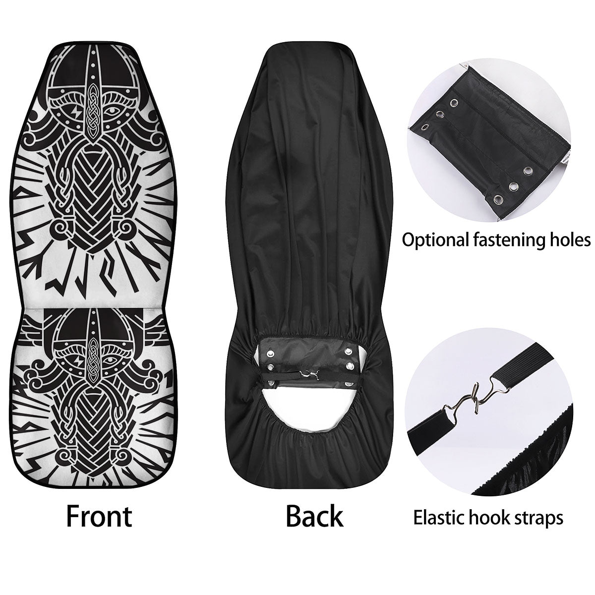 Odin God With Muninn And Huginn Print Car Seat Covers-grizzshop