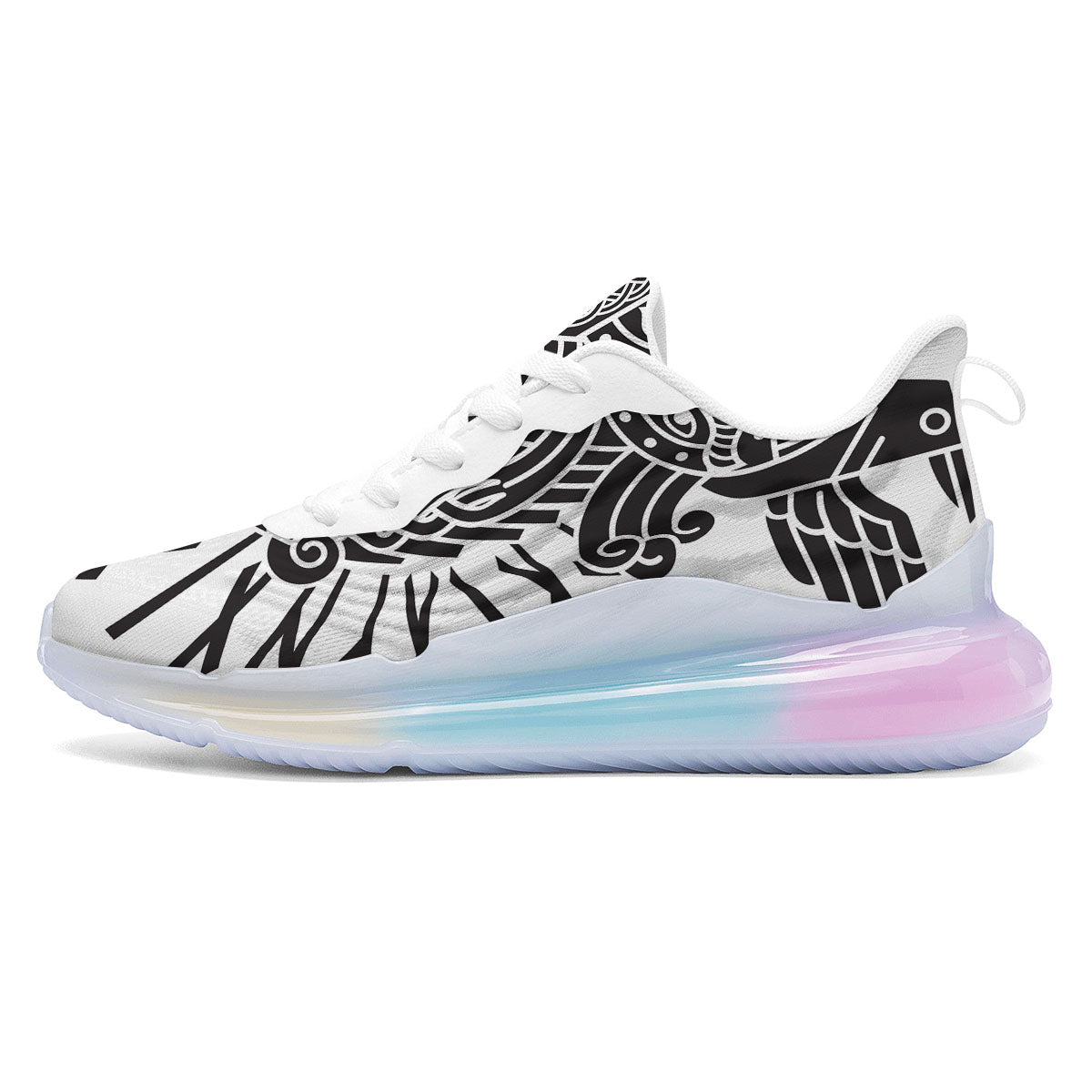Odin God With Muninn And Huginn Print Running Sneakers-grizzshop