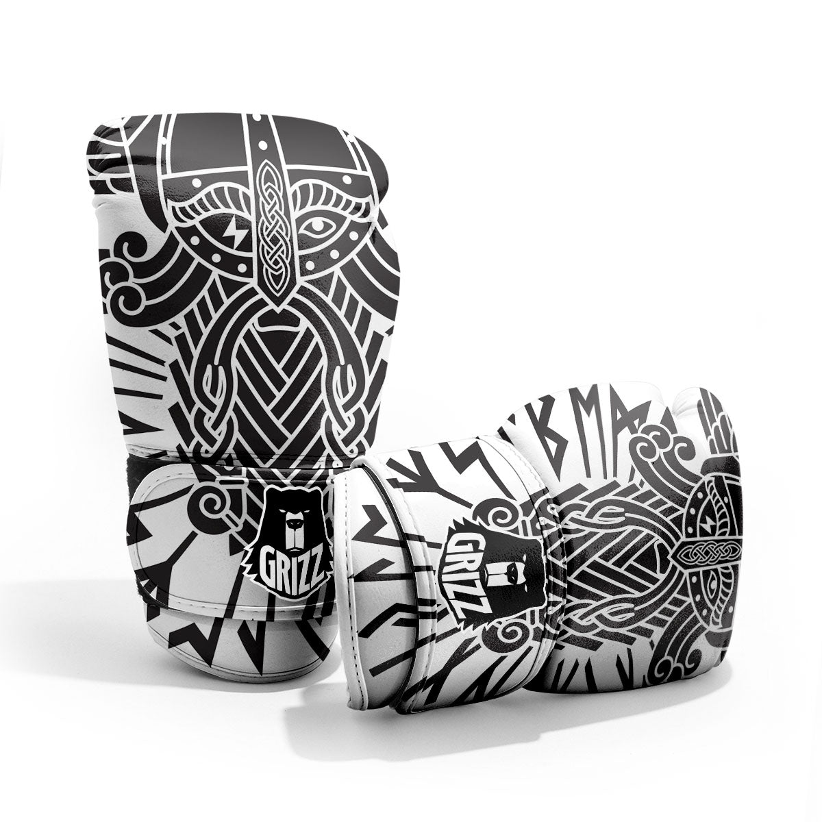 Odin God With Muninn And Huginn Print Pro Boxing Glove