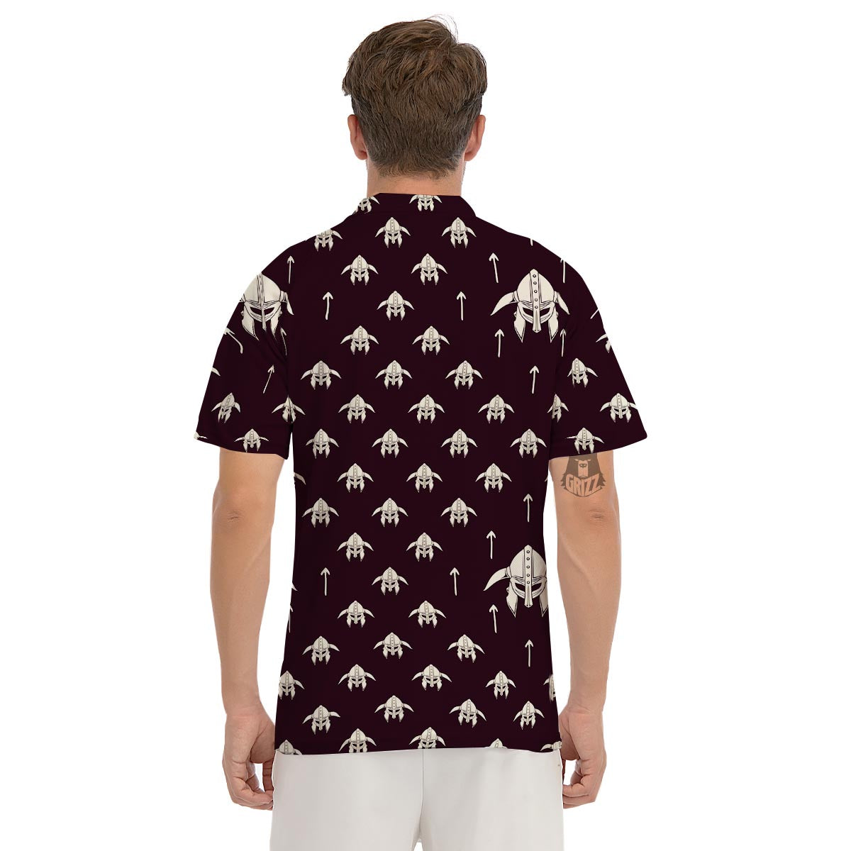 Odin's Mask Viking Men's Golf Shirts-grizzshop