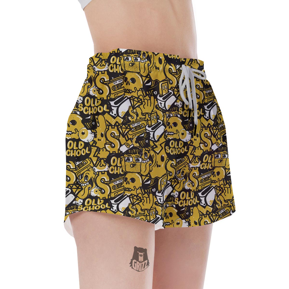 Old School HipHop Print Women's Shorts-grizzshop