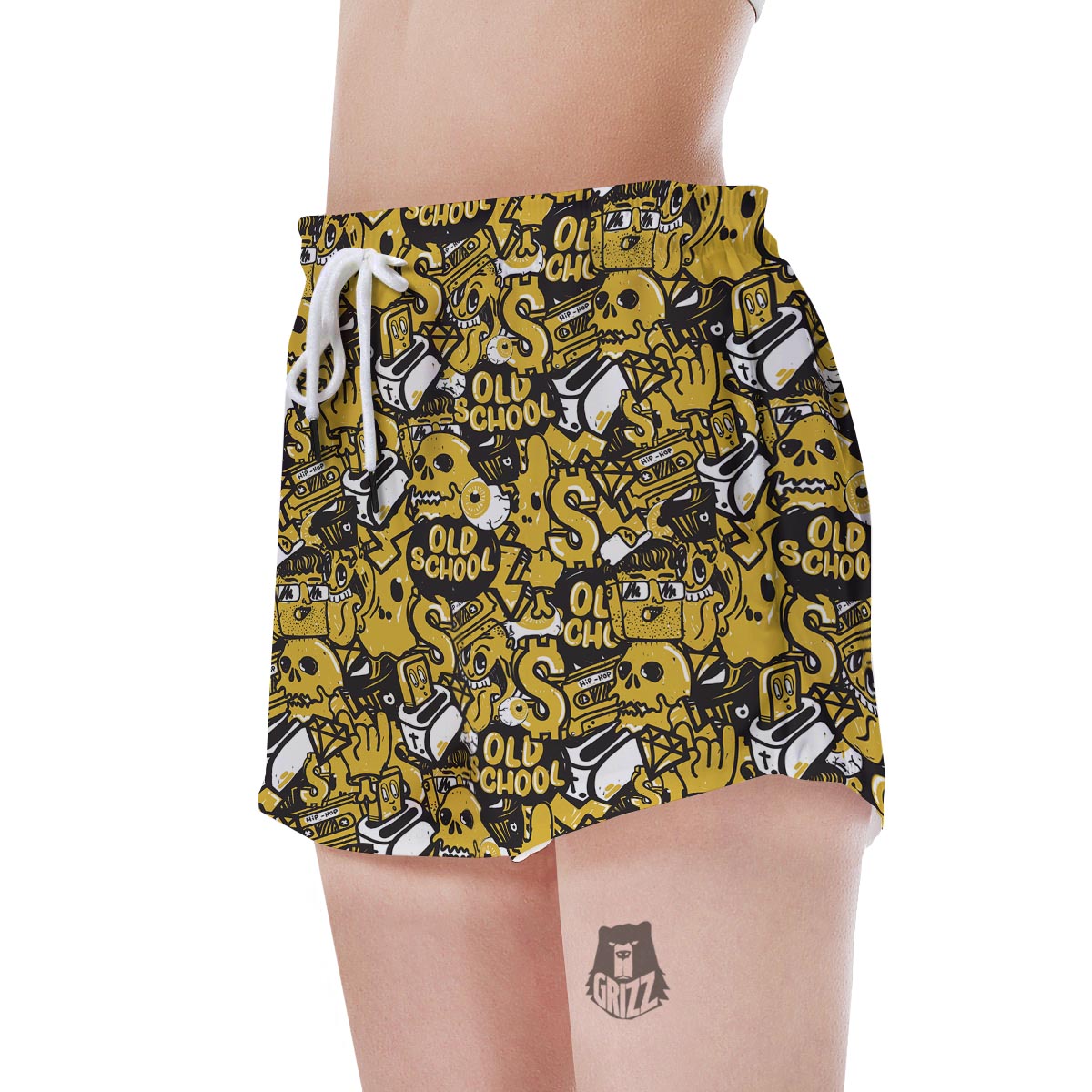 Old School HipHop Print Women's Shorts-grizzshop