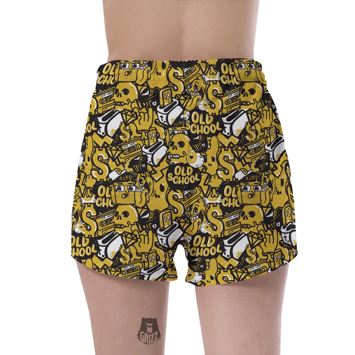 Old School HipHop Print Women's Shorts-grizzshop