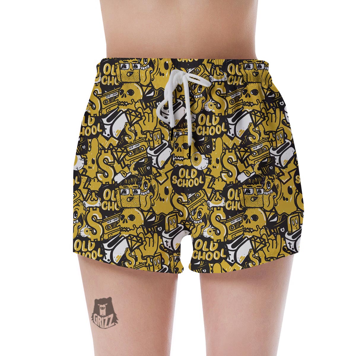 Old School HipHop Print Women's Shorts-grizzshop
