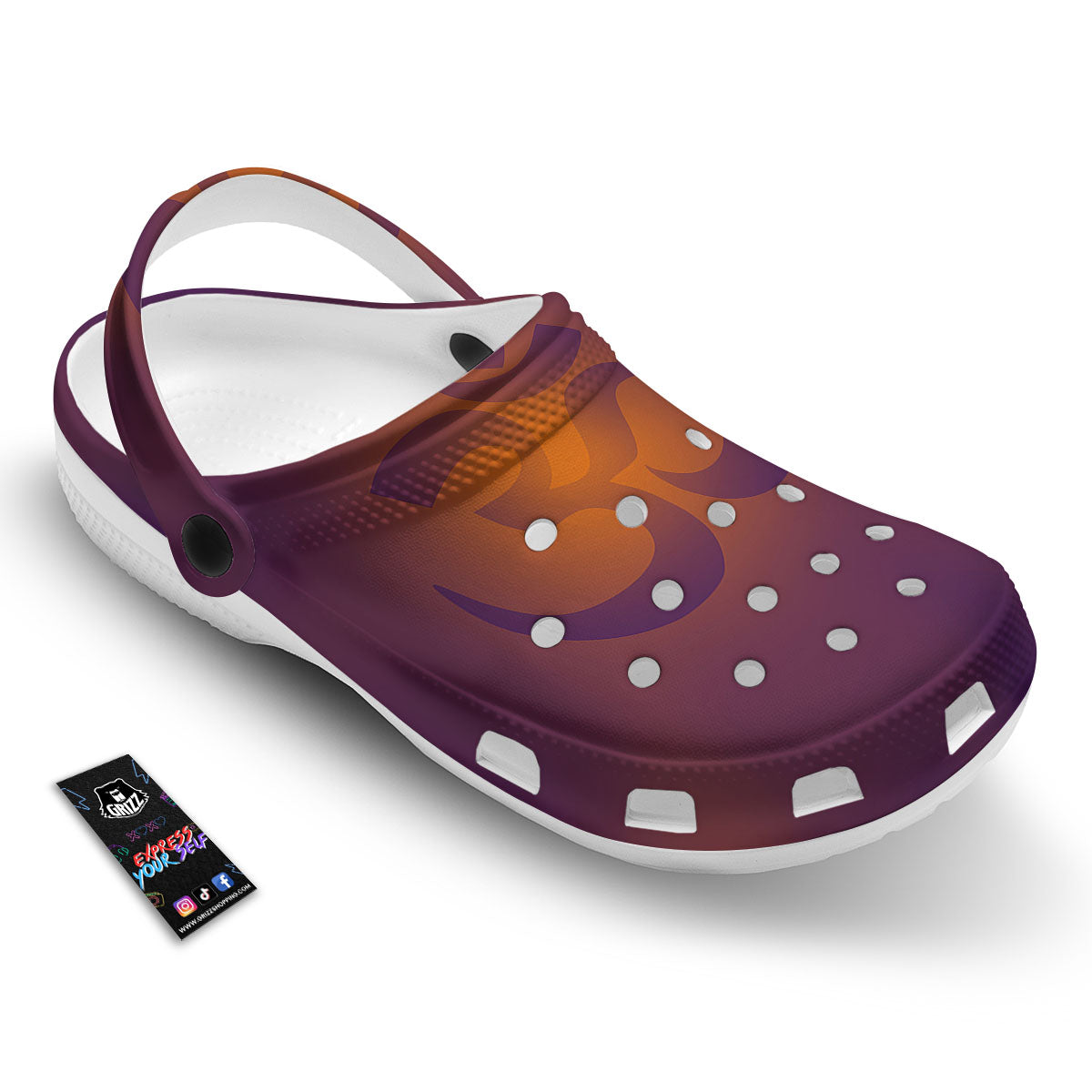 Om Mantra Print Clog-grizzshop