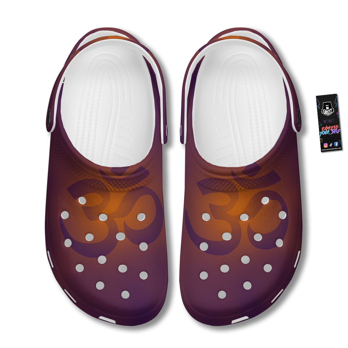 Om Mantra Print Clog-grizzshop