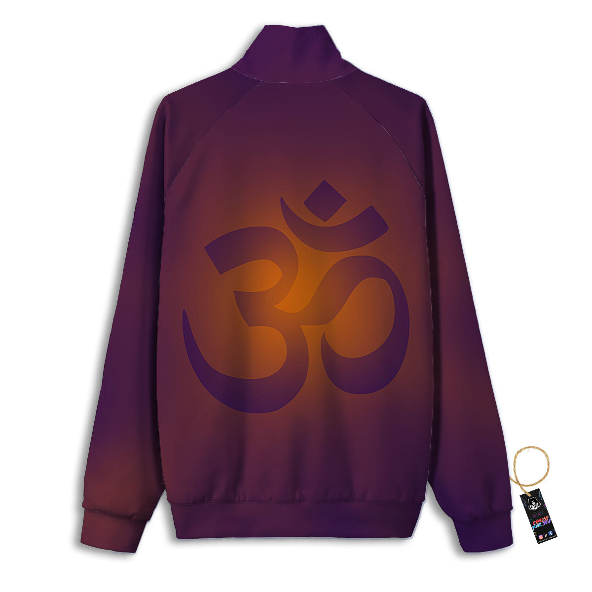 Om Mantra Print Track Jacket-grizzshop