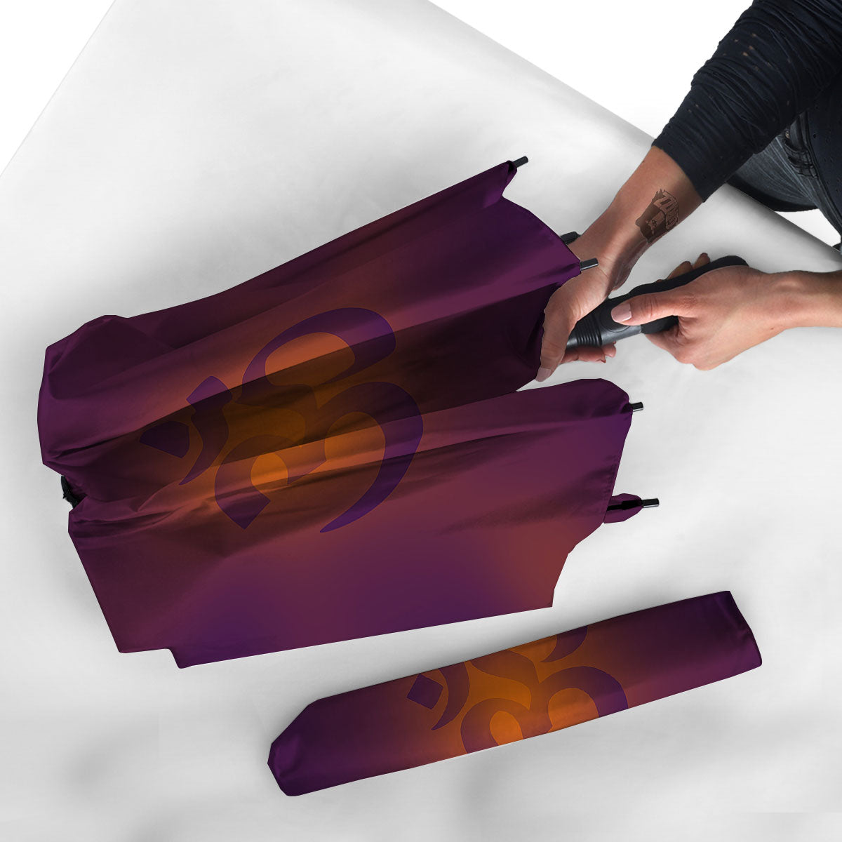 Om Mantra Print Umbrella-grizzshop