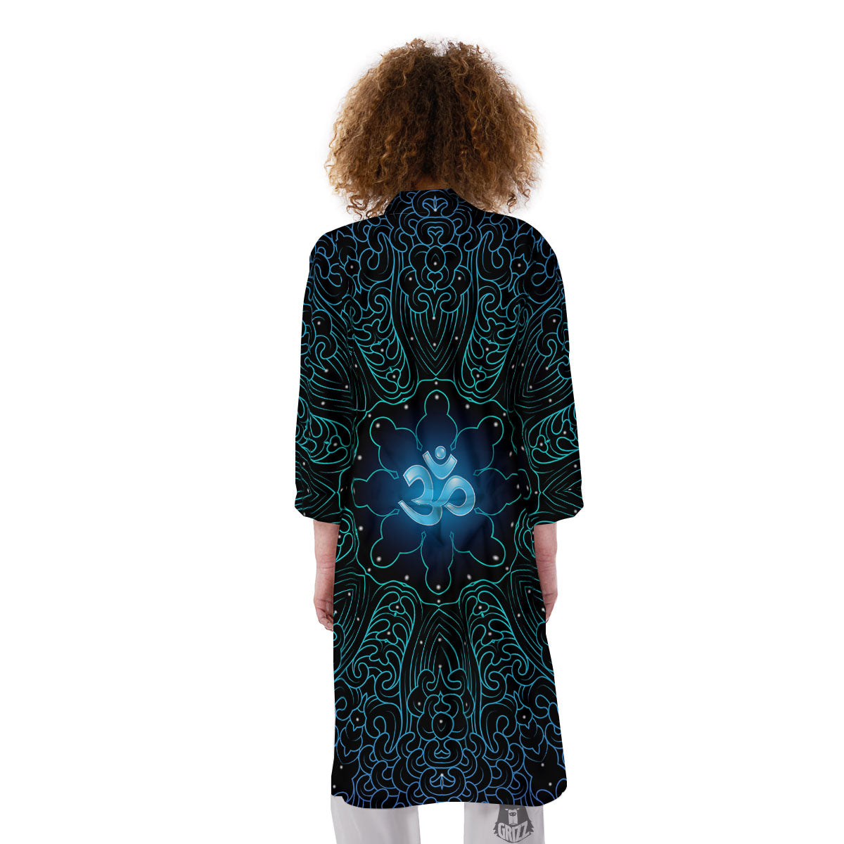 Om Psychedelic Print Kimono-grizzshop