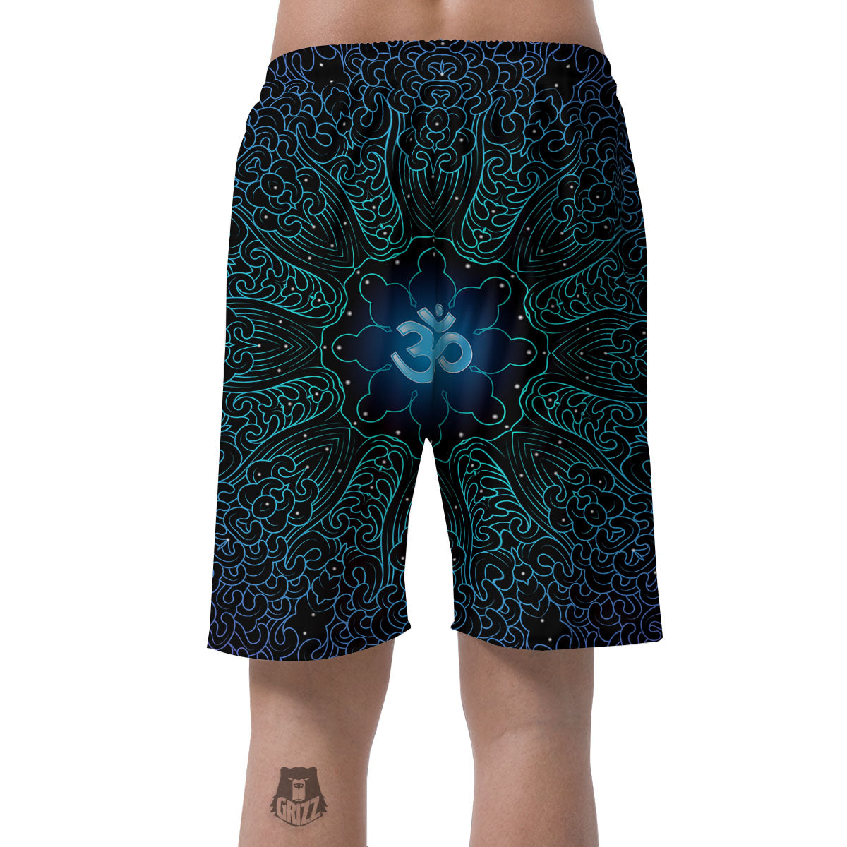 Om Psychedelic Print Men's Shorts-grizzshop