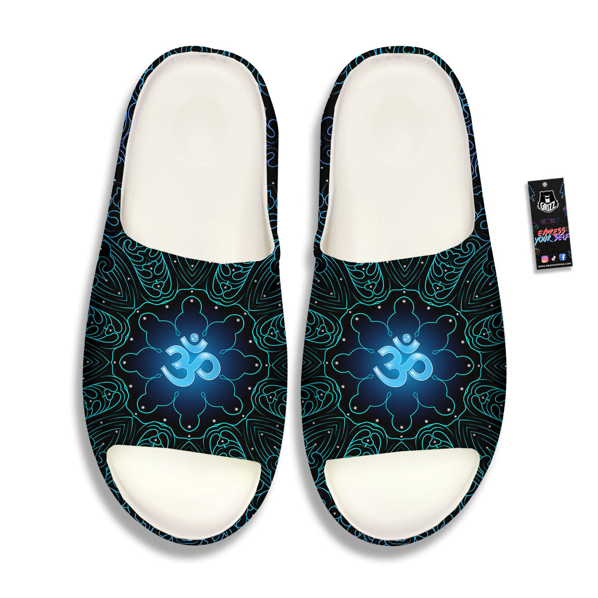 Om Psychedelic Print Sandals-grizzshop