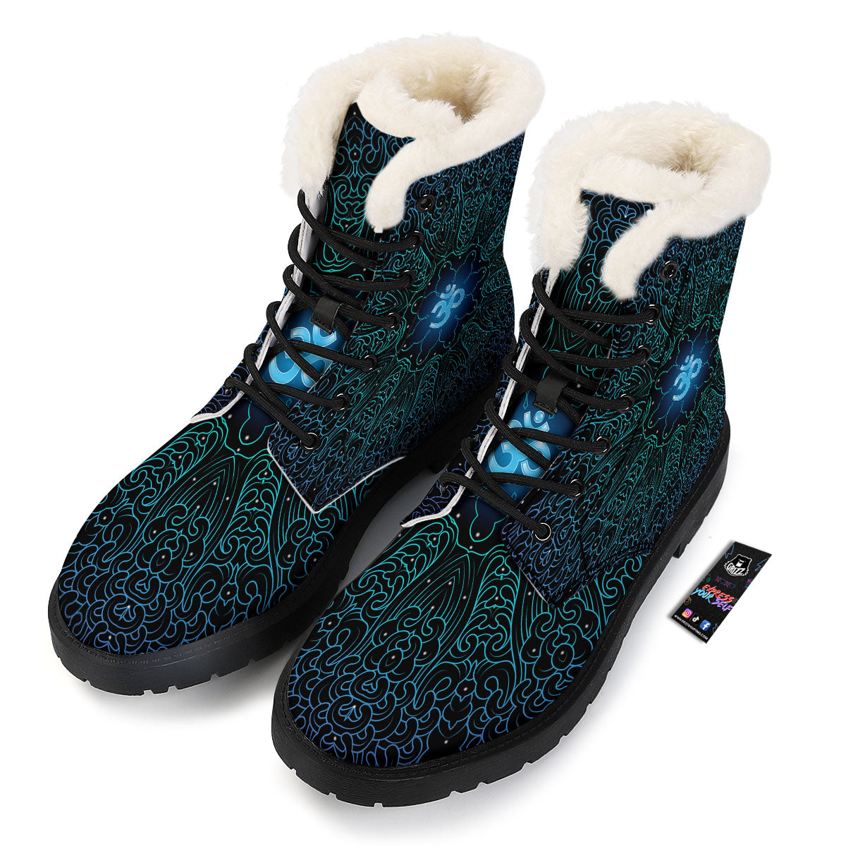 Om Psychedelic Print Winter Boots-grizzshop