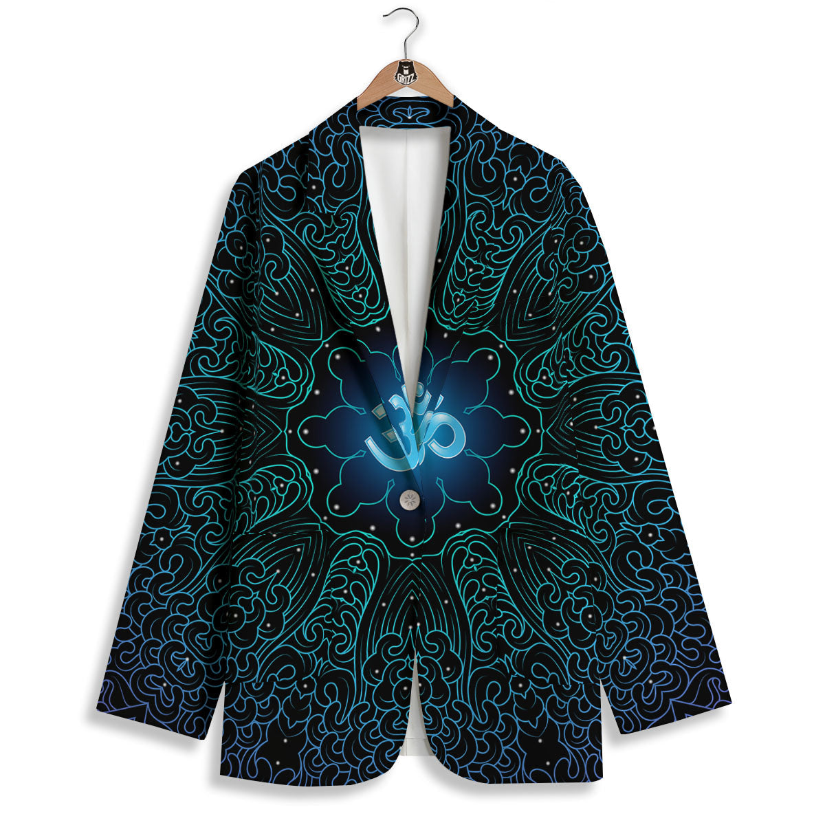 Om Psychedelic Print Women's Blazer-grizzshop