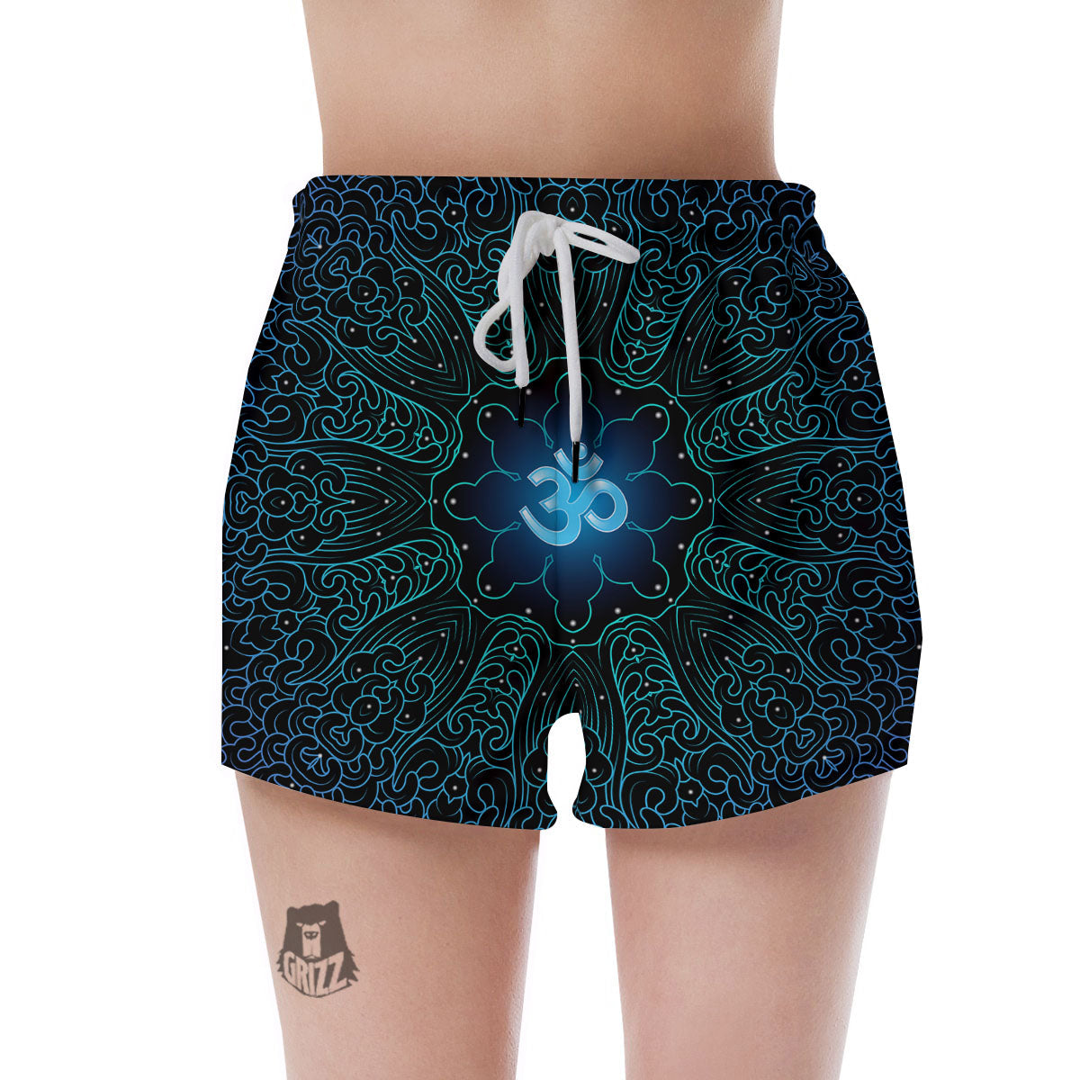 Om Psychedelic Print Women's Shorts-grizzshop