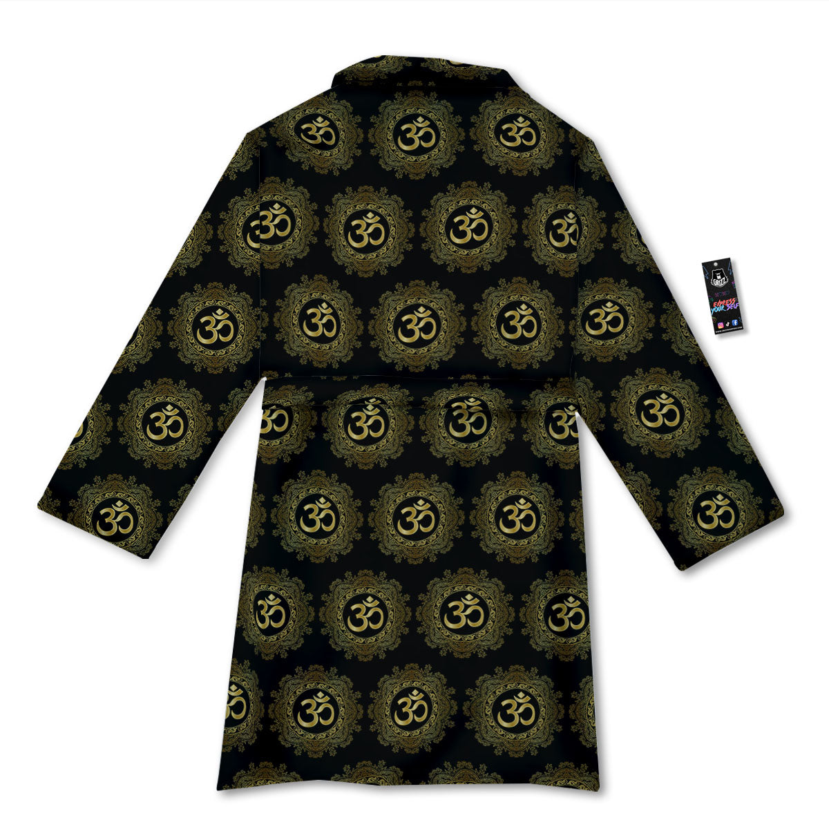 Om Sign Boho Print Pattern Bathrobe-grizzshop