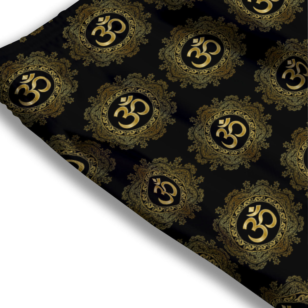 Om Sign Boho Print Pattern Mesh Shorts-grizzshop