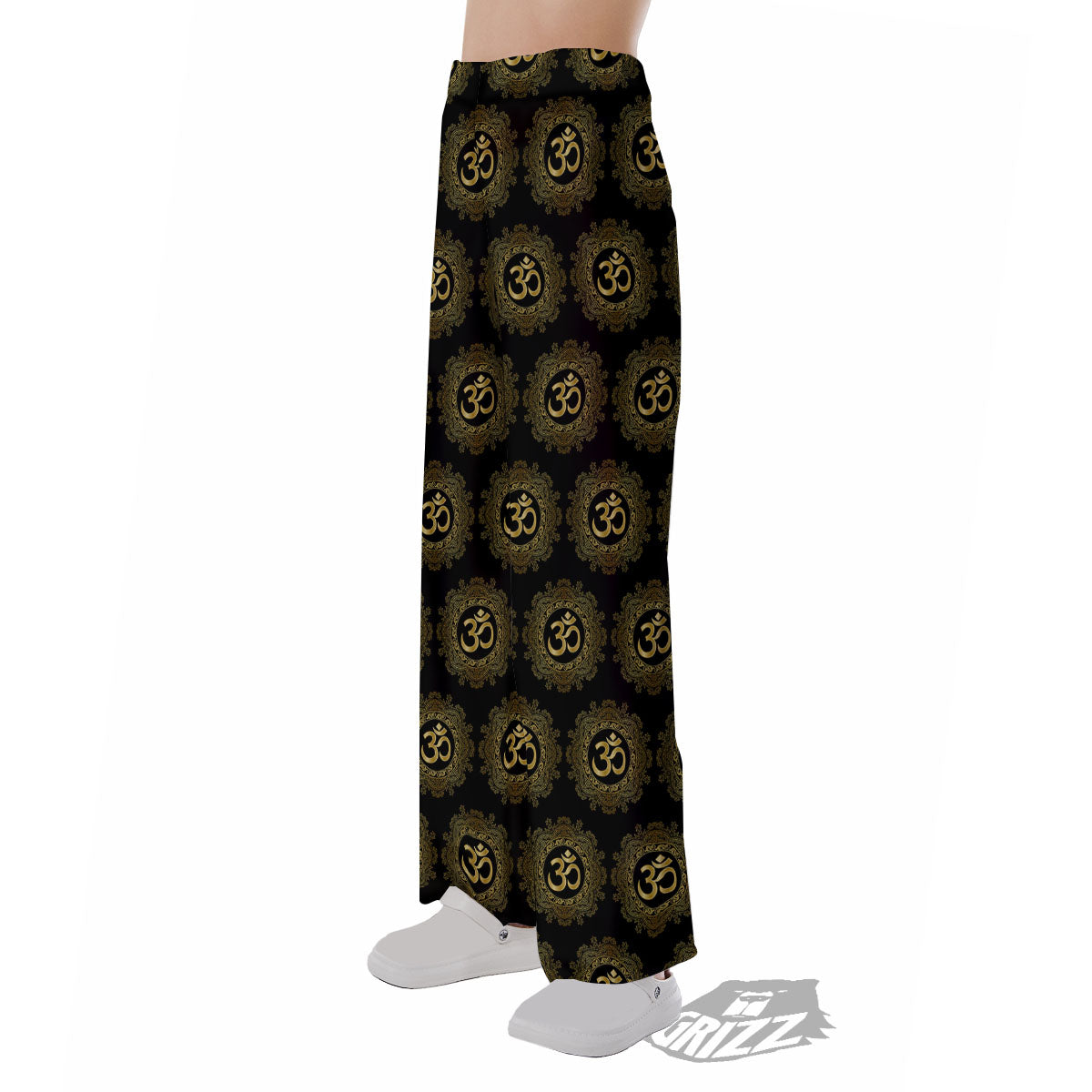 Om Sign Boho Print Pattern Pajama Pants-grizzshop