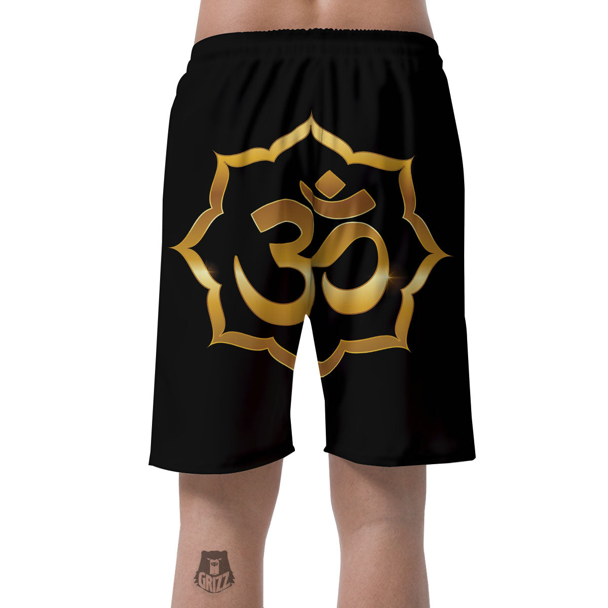 Om Sign Print Men's Shorts-grizzshop