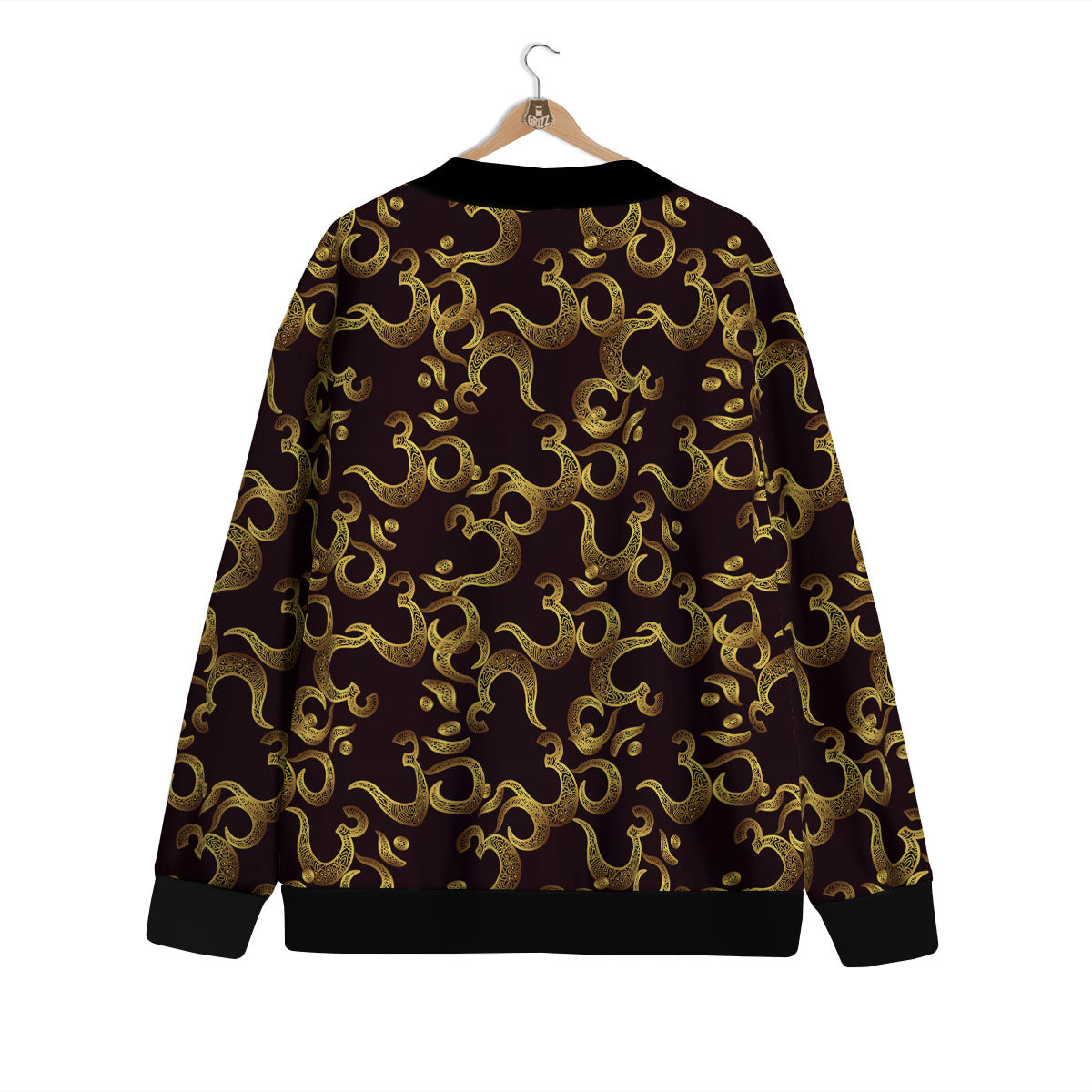 Om Sign Print Pattern Cardigan-grizzshop