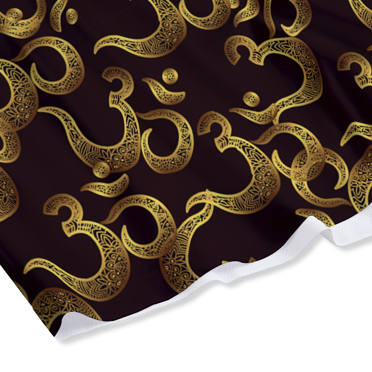 Om Sign Print Pattern Mesh Shorts-grizzshop
