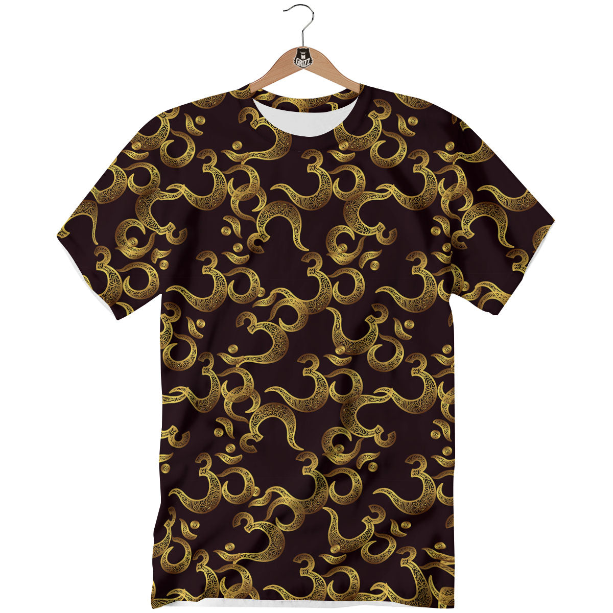 Om Sign Print Pattern T-Shirt-grizzshop