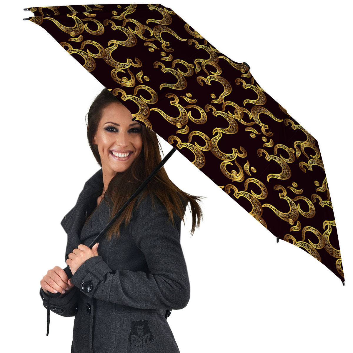 Om Sign Print Pattern Umbrella-grizzshop