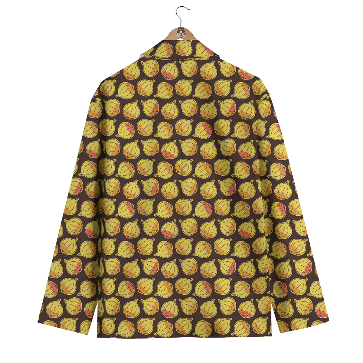 Onion Brown Print Pattern Men's Blazer-grizzshop