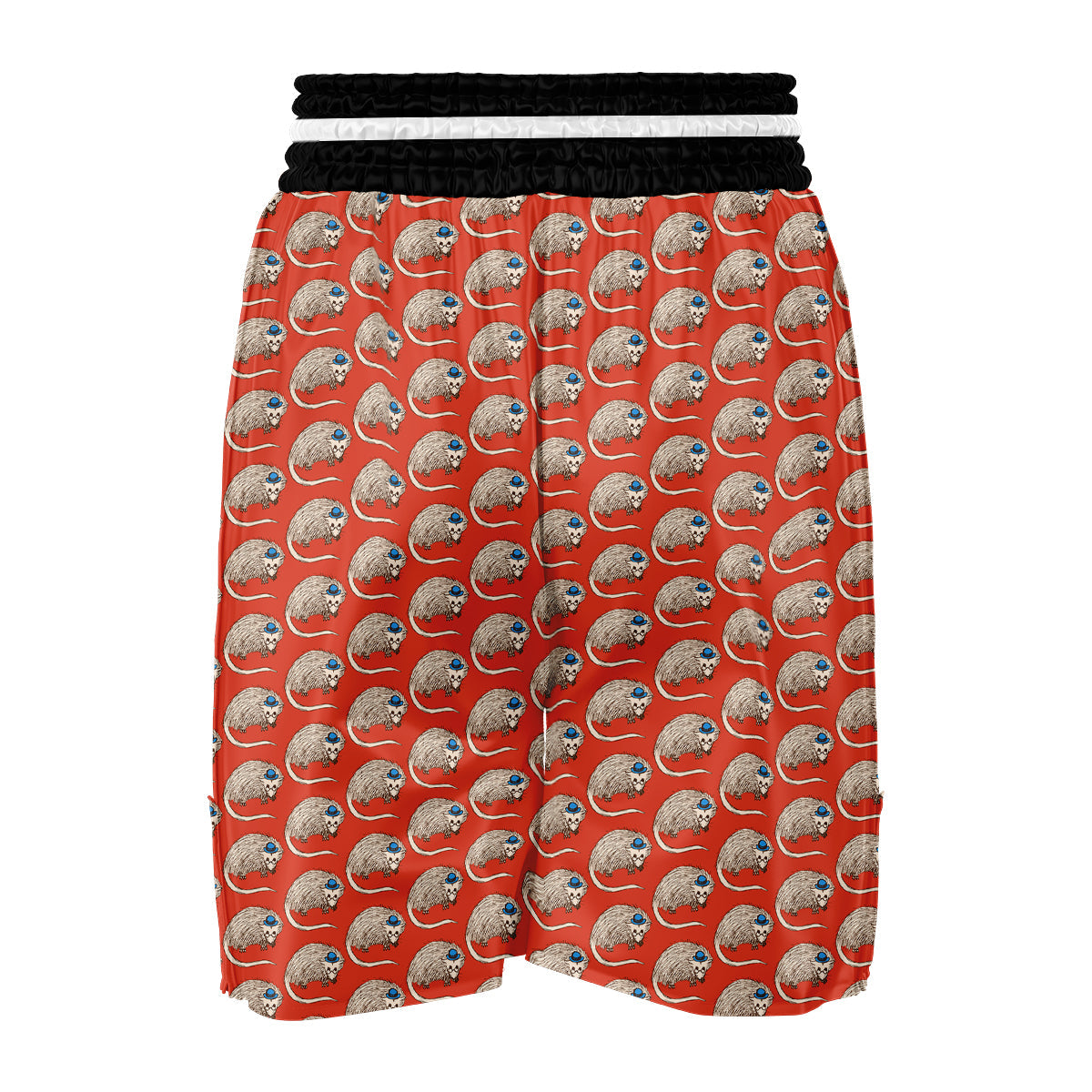 Opossum Hand Drawn Print Pattern Boxing Shorts-grizzshop