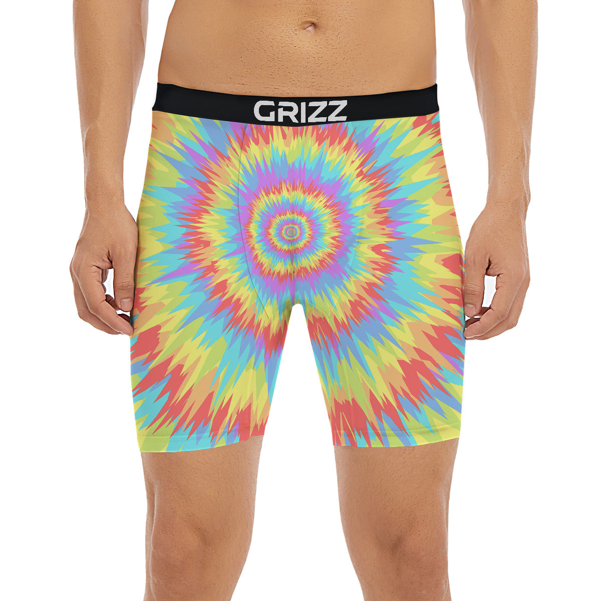 Optical Illusion Colorful Psychedelic Boxer Briefs-grizzshop