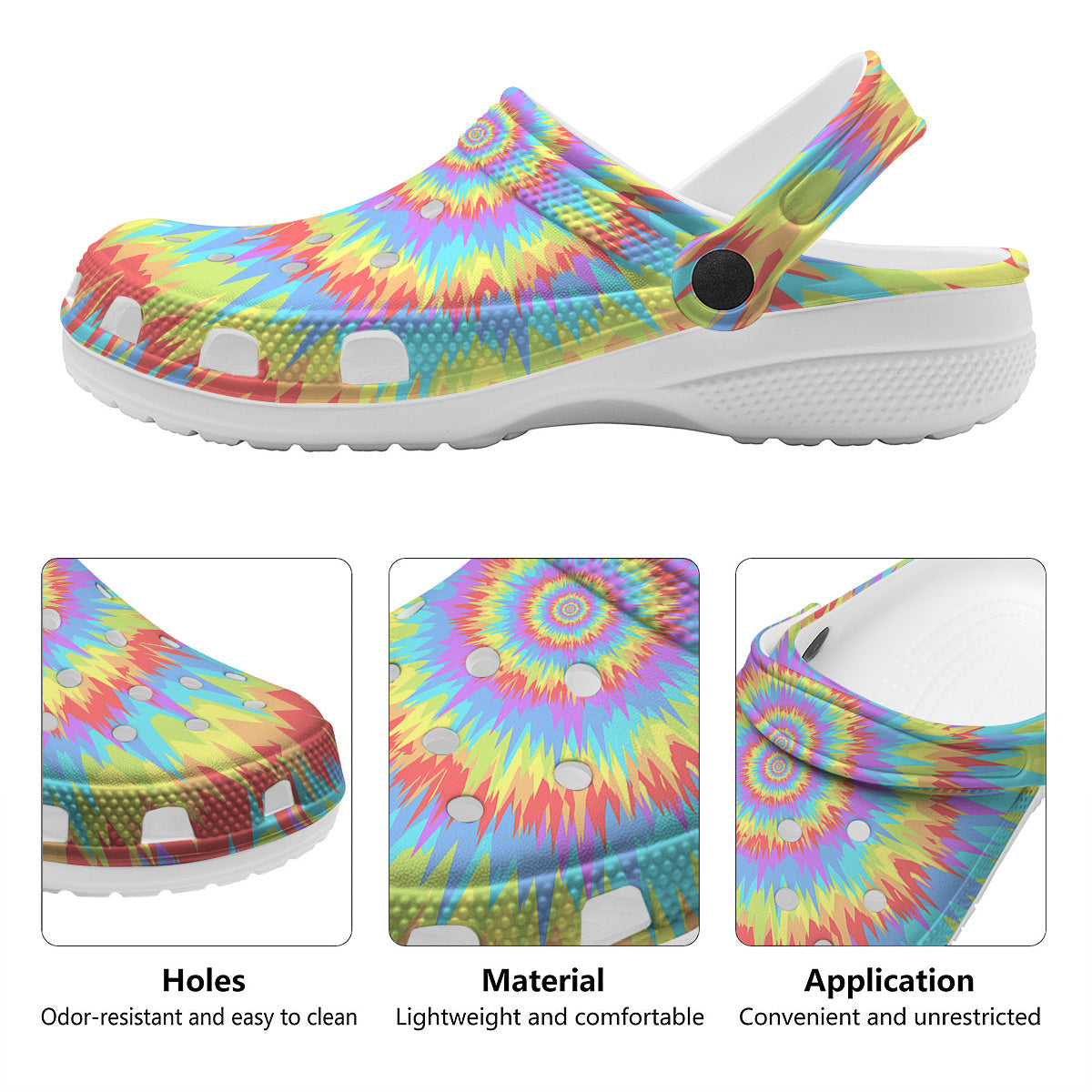 Optical Illusion Colorful Psychedelic Clog-grizzshop