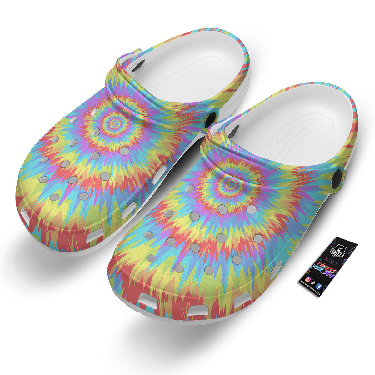 Optical Illusion Colorful Psychedelic Clog-grizzshop