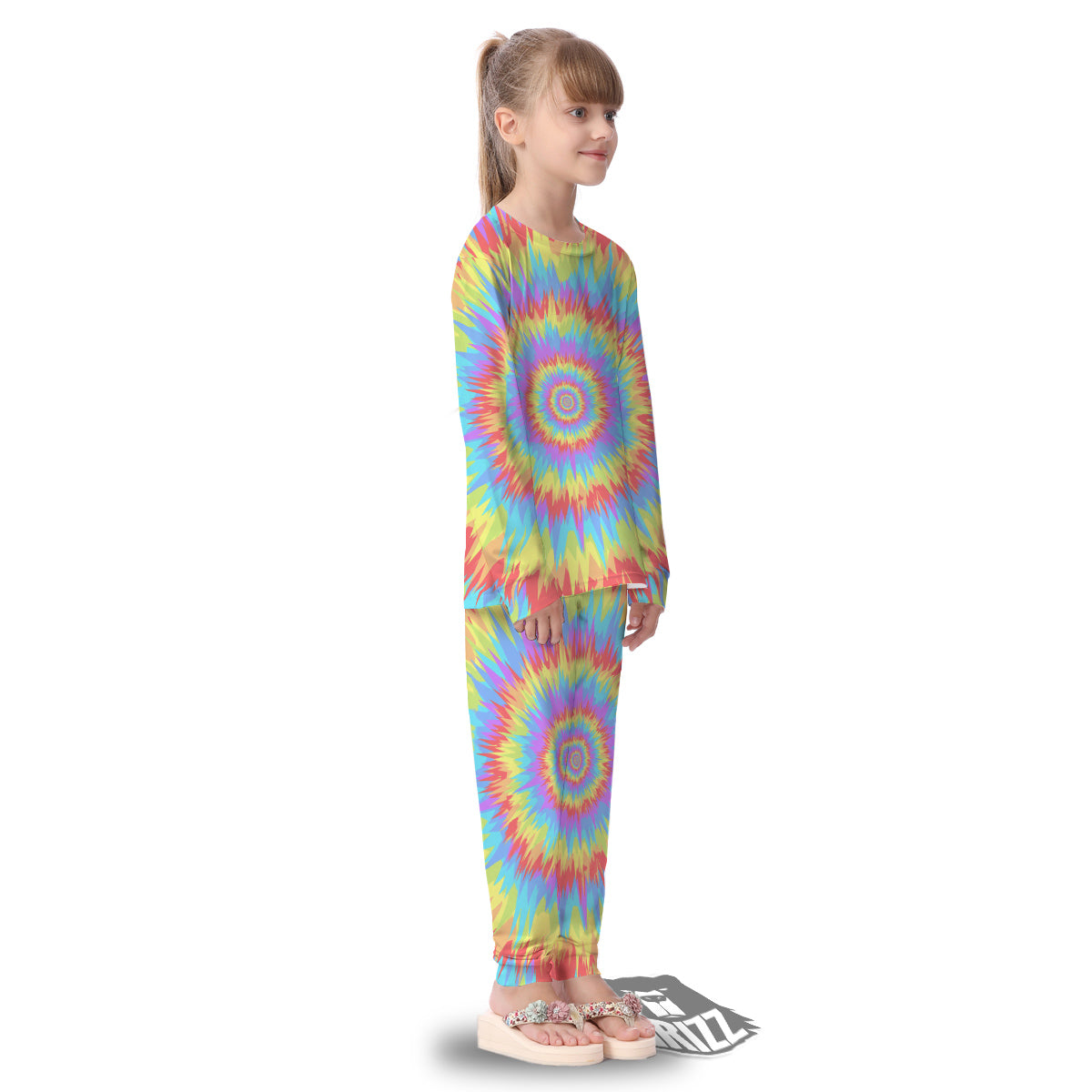 Optical Illusion Colorful Psychedelic Kid's Pajamas-grizzshop