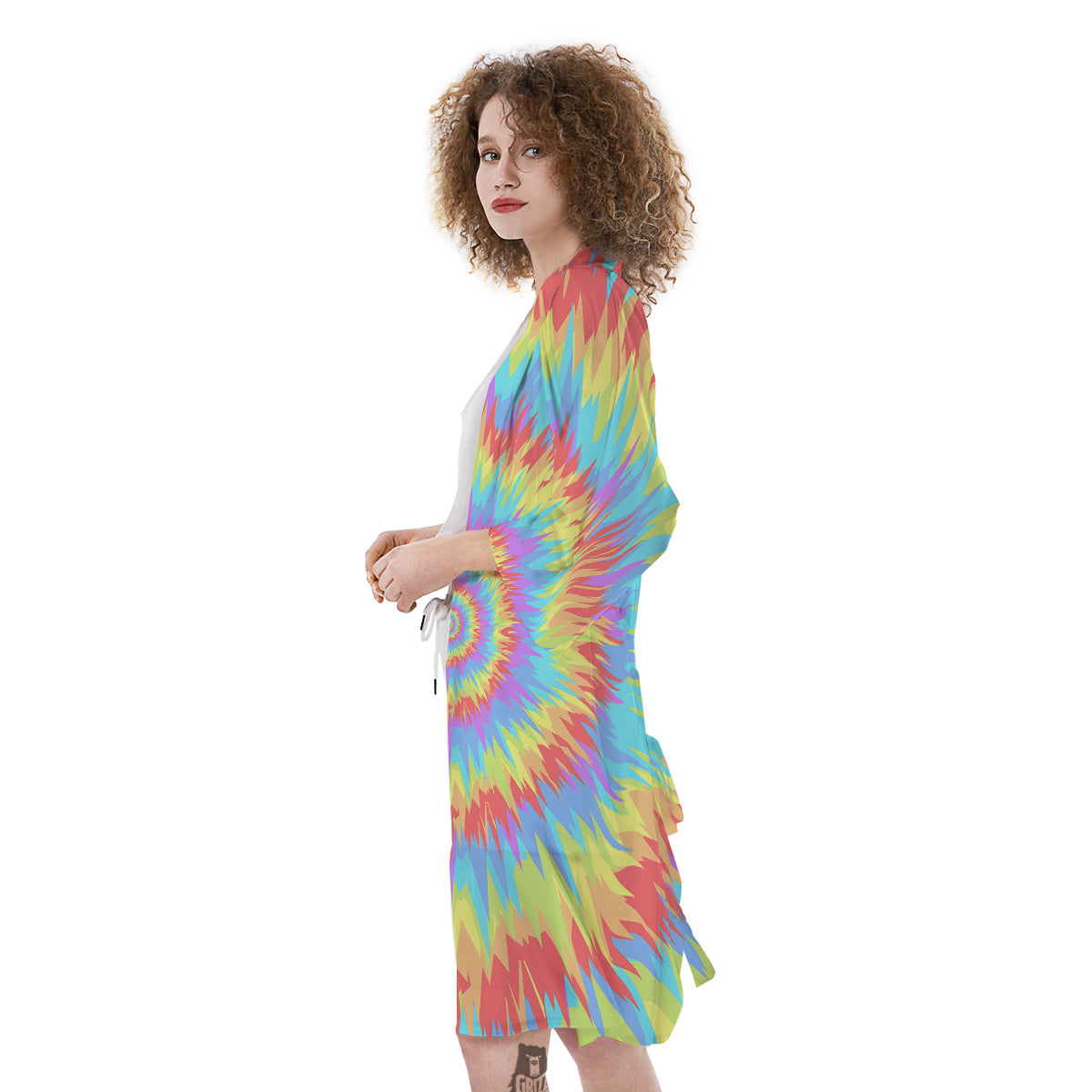 Optical Illusion Colorful Psychedelic Kimono-grizzshop