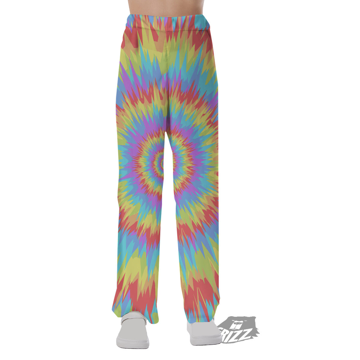 Optical Illusion Colorful Psychedelic Pajama Pants-grizzshop