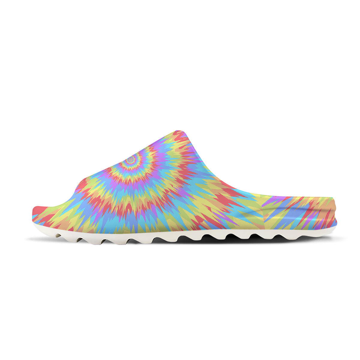 Optical Illusion Colorful Psychedelic Sandals-grizzshop