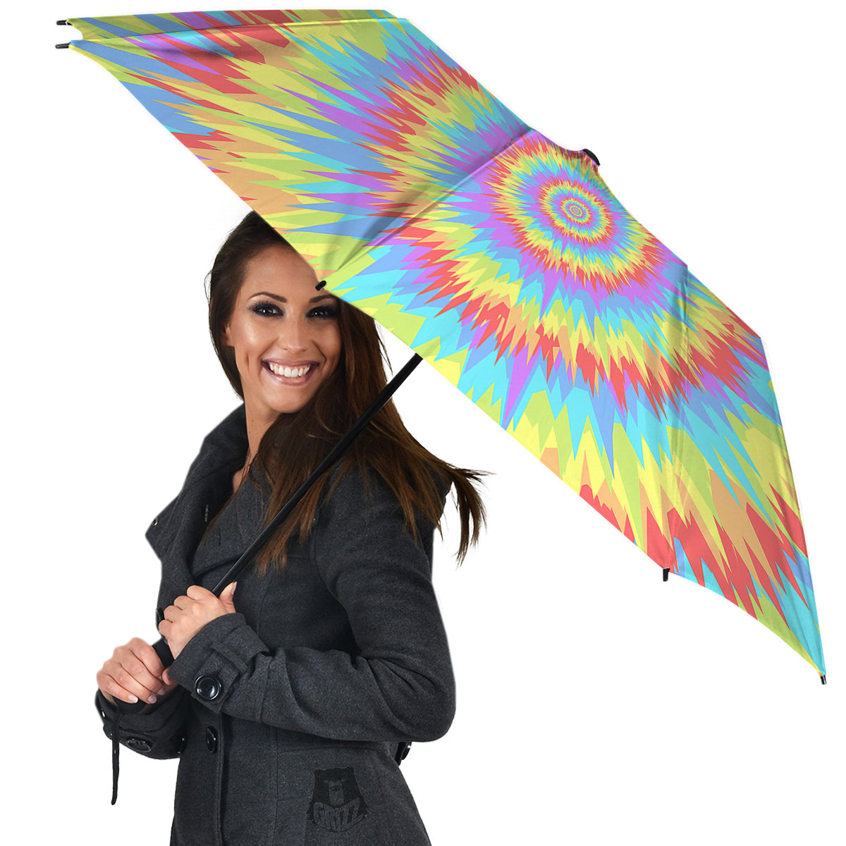 Optical Illusion Colorful Psychedelic Umbrella-grizzshop