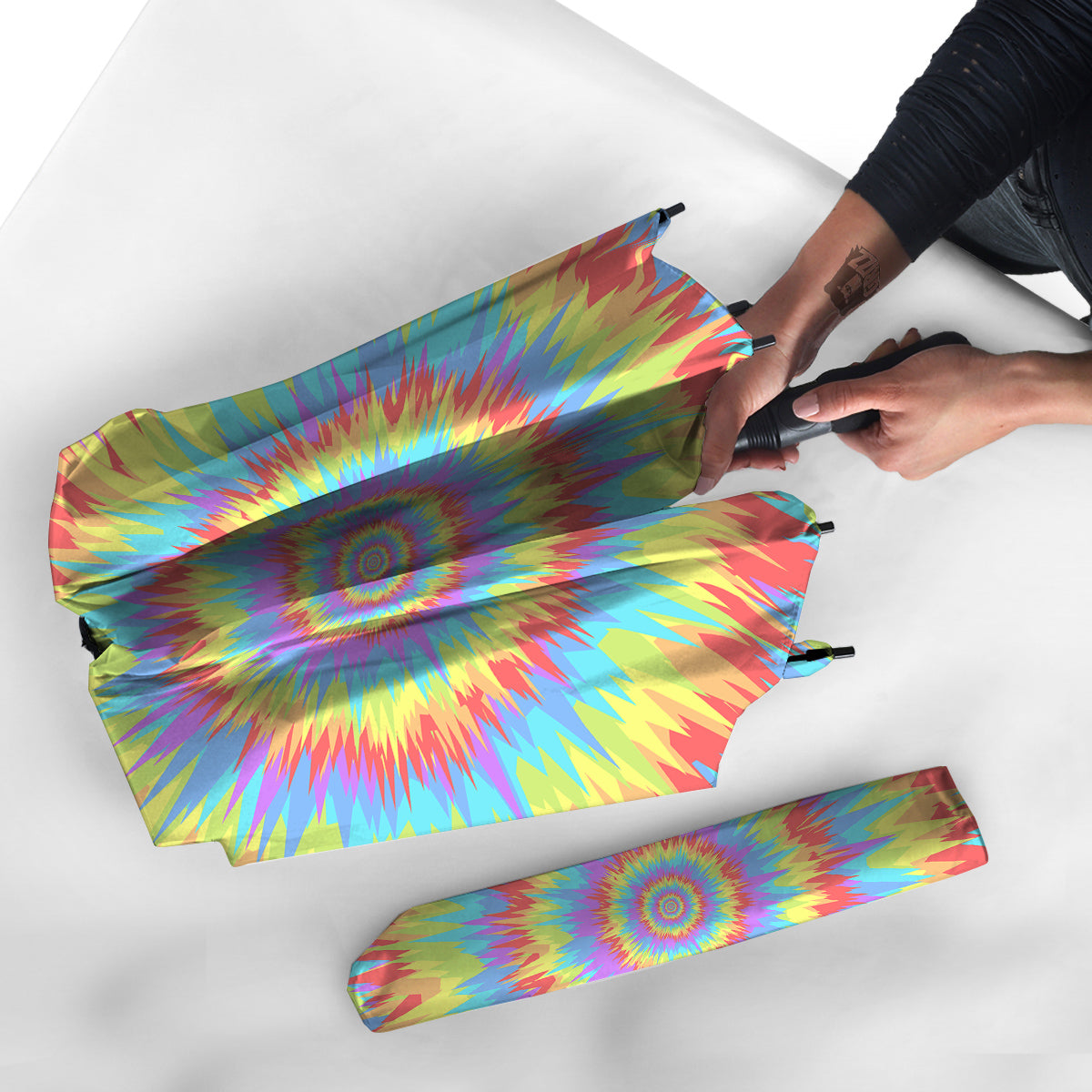 Optical Illusion Colorful Psychedelic Umbrella-grizzshop