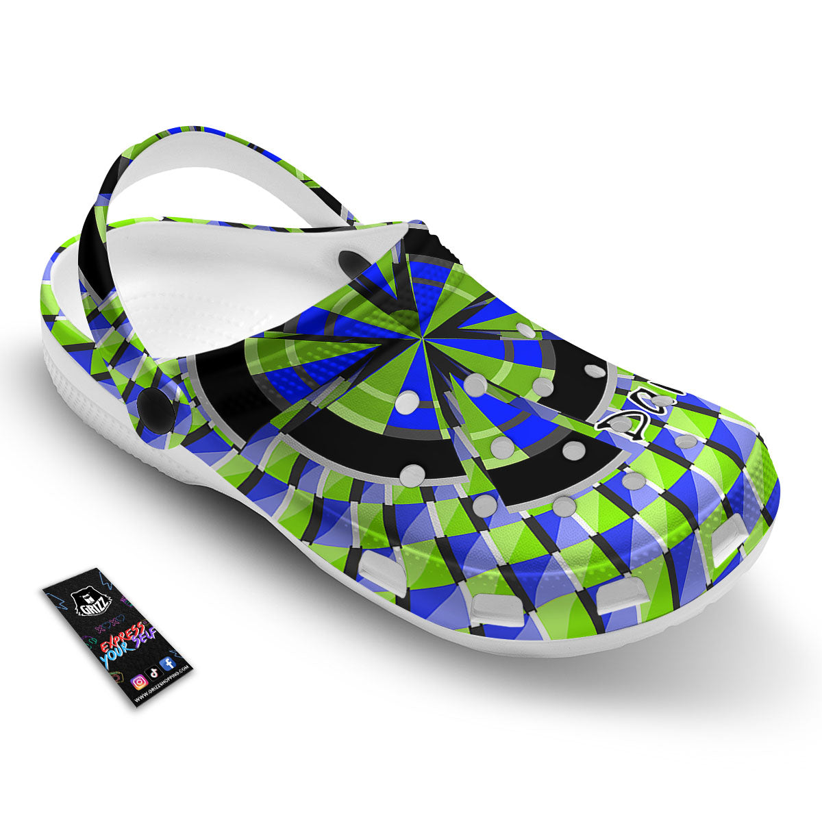 Optical Illusion Dartboard Moving Clog-grizzshop