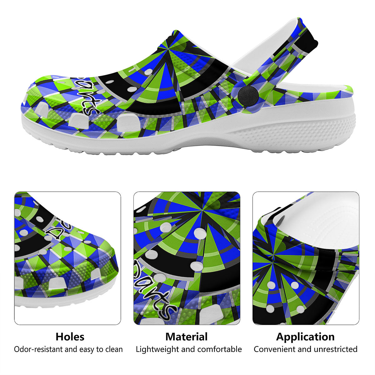 Optical Illusion Dartboard Moving Clog-grizzshop