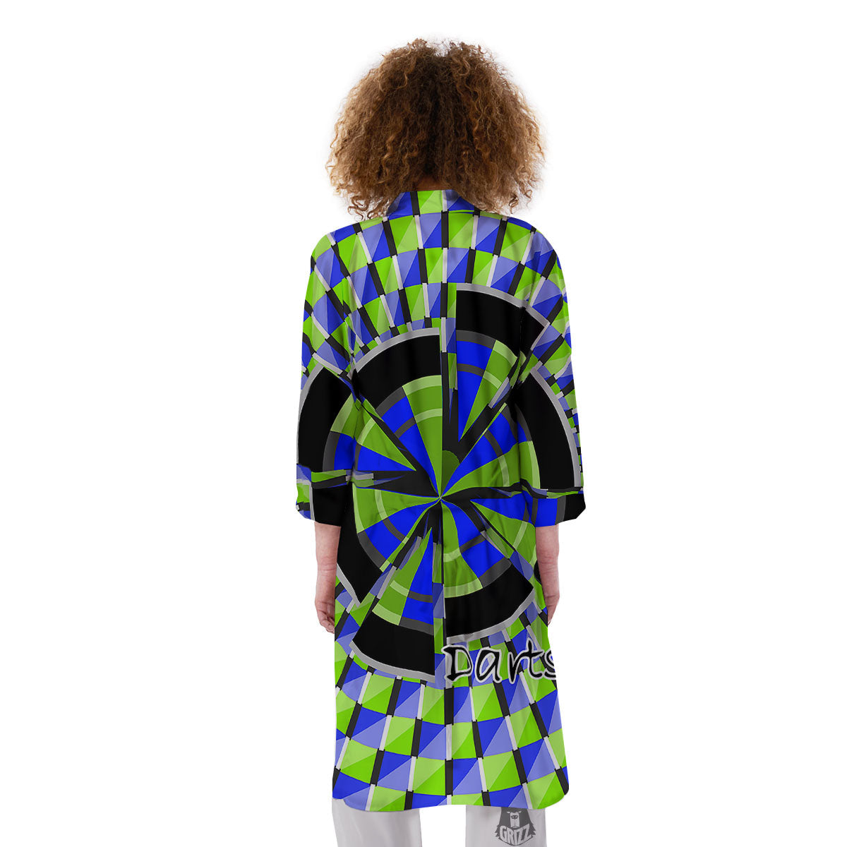 Optical Illusion Dartboard Moving Kimono-grizzshop