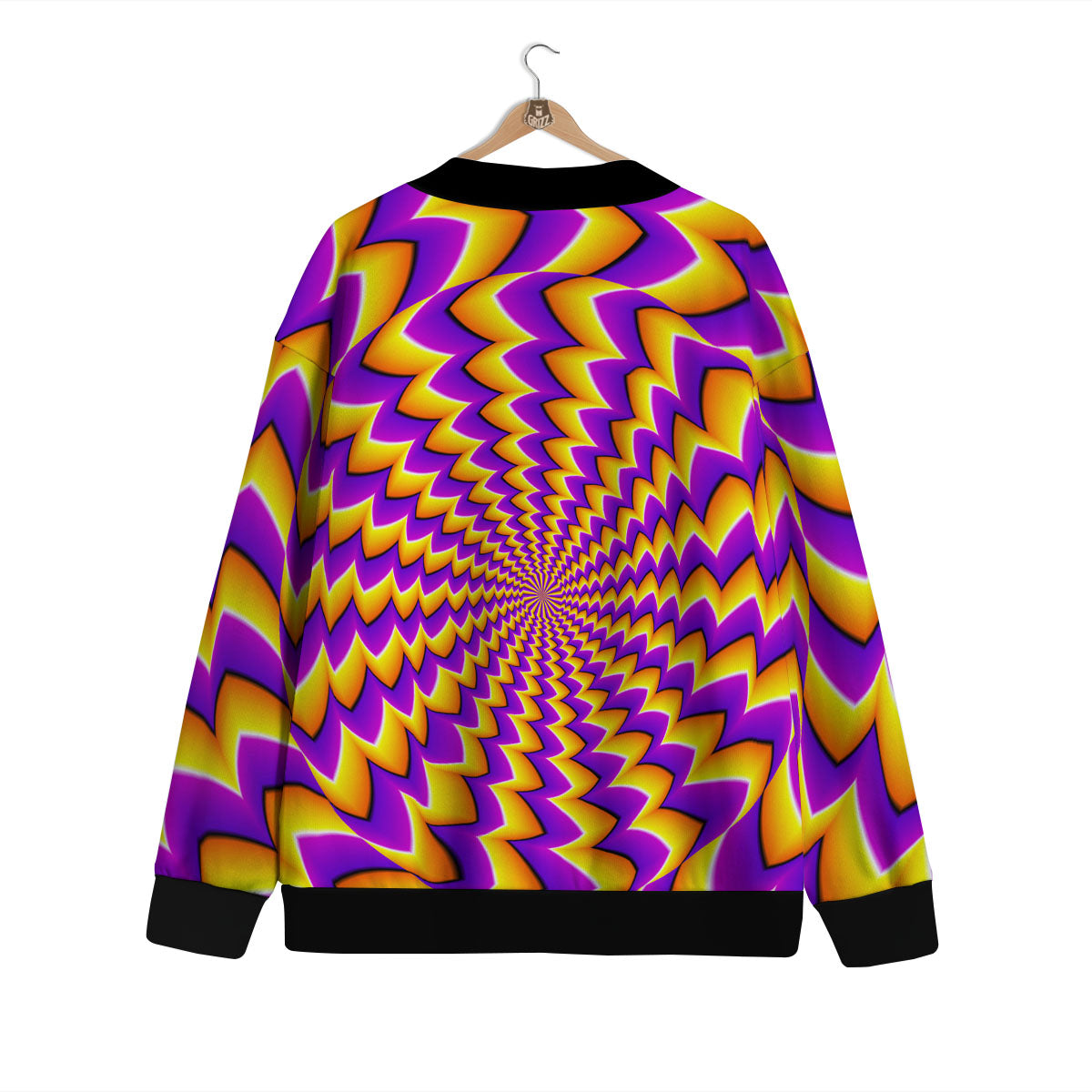 Optical Illusion Moving Dizzy Circle Cardigan-grizzshop