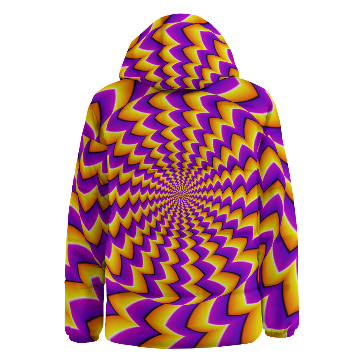 Optical Illusion Moving Dizzy Circle Down Jacket-grizzshop