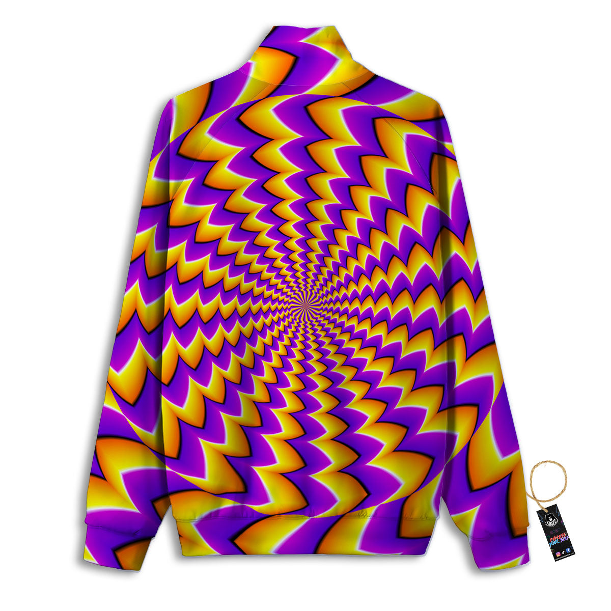Optical Illusion Moving Dizzy Circle Track Jacket-grizzshop