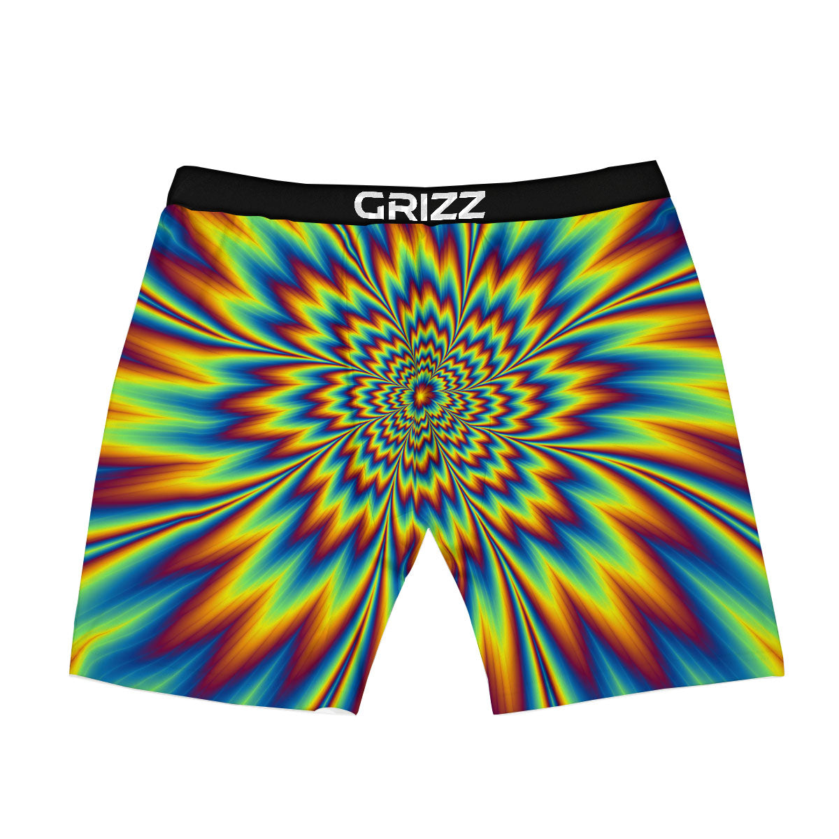 Optical Illusion Neon Psychedelic Boxer Briefs-grizzshop
