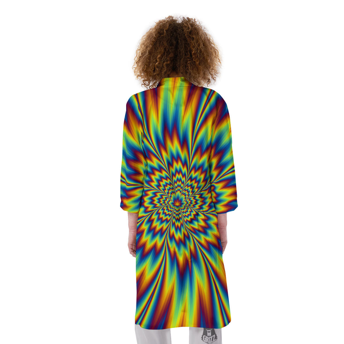 Optical Illusion Neon Psychedelic Kimono-grizzshop