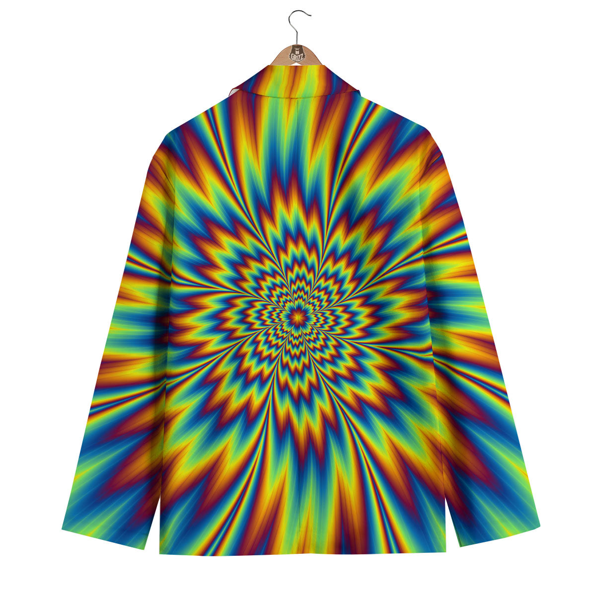 Optical Illusion Neon Psychedelic Men's Blazer-grizzshop