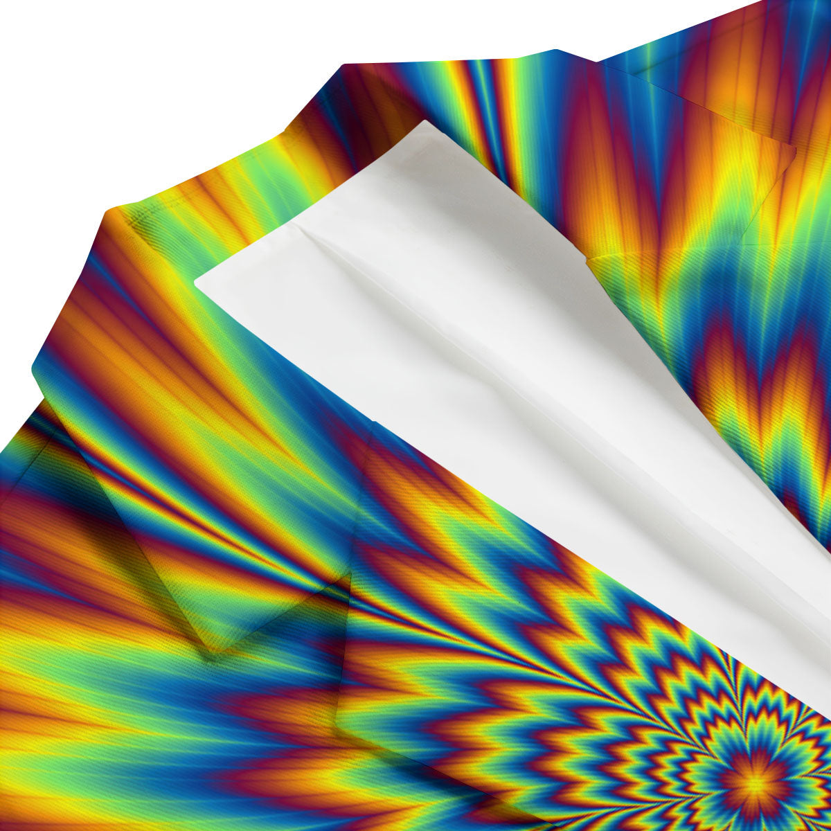 Optical Illusion Neon Psychedelic Men's Blazer-grizzshop