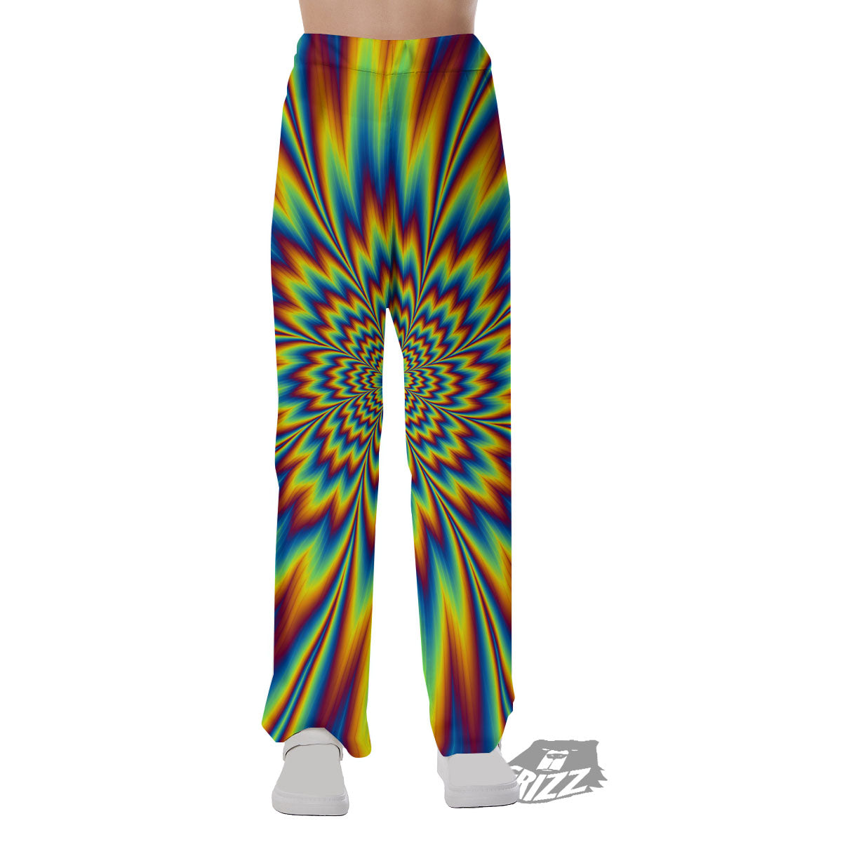 Optical Illusion Neon Psychedelic Pajama Pants-grizzshop