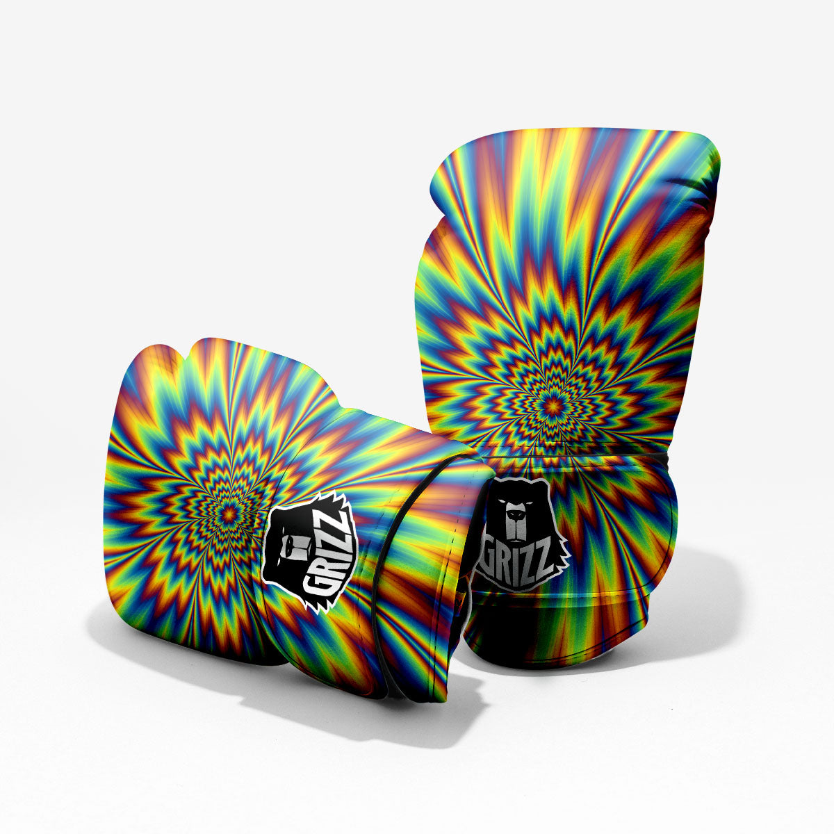 Purple Psychedelic Optical illusion Boxing Gloves