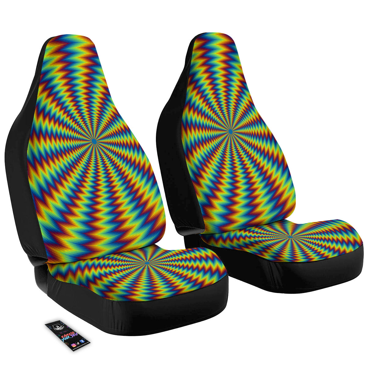 Holographic Psychedelic Car Seat Covers